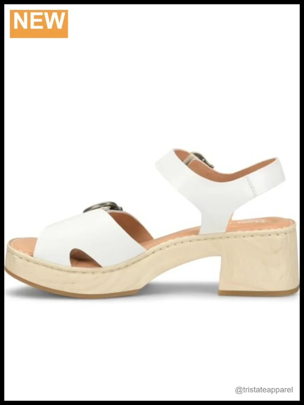 Born Women's Bella Leather Platform Sandal Comfort Buckle